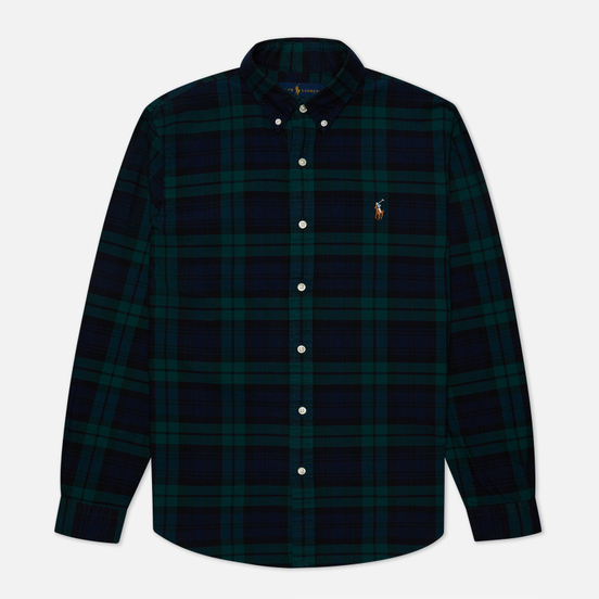Мужская рубашка Polo Ralph Lauren Slim Fit Classic Oxford Check Green/Navy