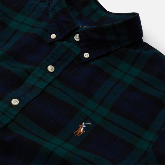 Мужская рубашка Polo Ralph Lauren Slim Fit Classic Oxford Check Green/Navy
