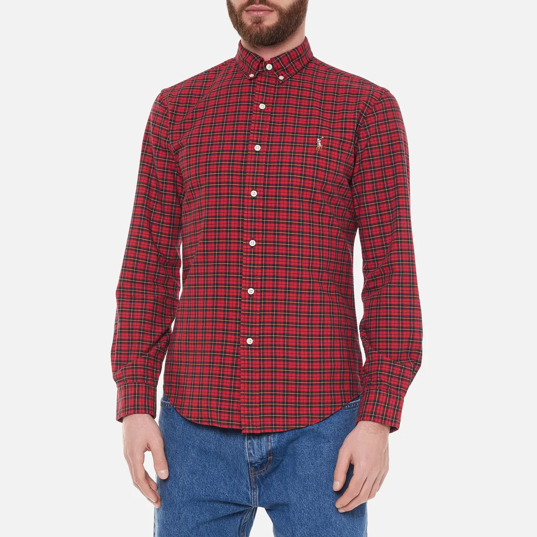 Polo Ralph Lauren Мужская рубашка Slim Fit YD Oxford Plaid