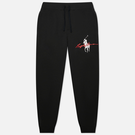 Мужские брюки Polo Ralph Lauren Script Logo Graphic Fleece, цвет чёрный, размер S