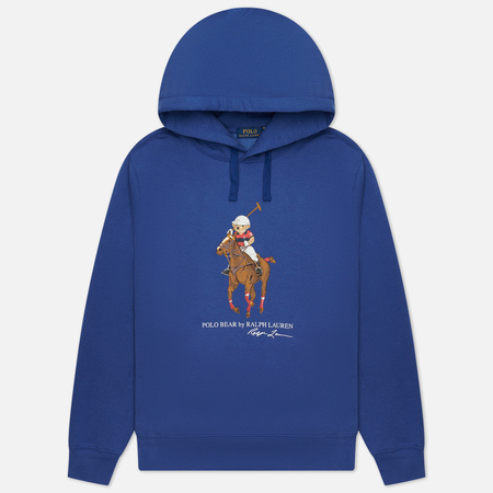Мужская толстовка Polo Ralph Lauren Polo Player Bear & Big Pony Fleece Hoodie, цвет синий, размер M