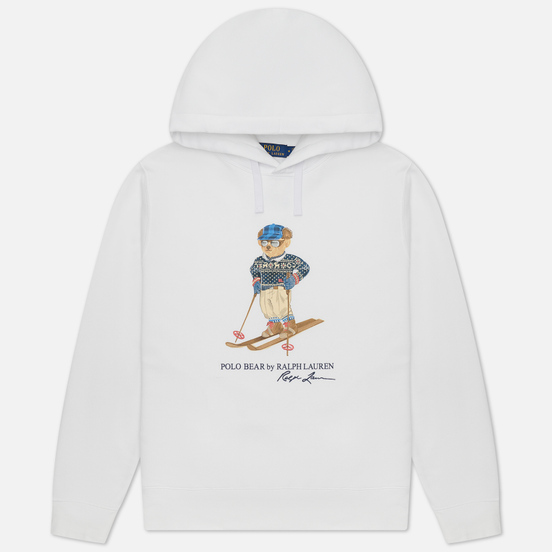 Мужская толстовка Polo Ralph Lauren Polo Ski Bear Fleece Hoodie White