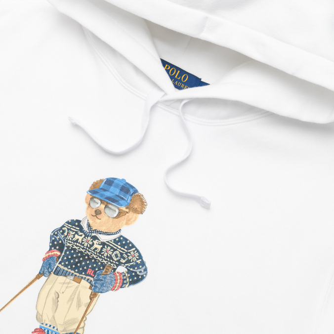 Мужская толстовка Polo Ralph Lauren, цвет белый, размер M 710-853309-006 Polo Ski Bear Fleece Hoodie - фото 2