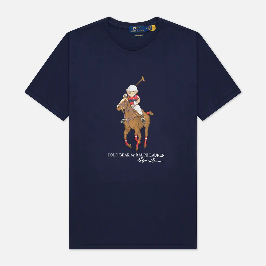 Polo Ralph Lauren Мужская футболка Custom Slim Fit Polo Bear Player