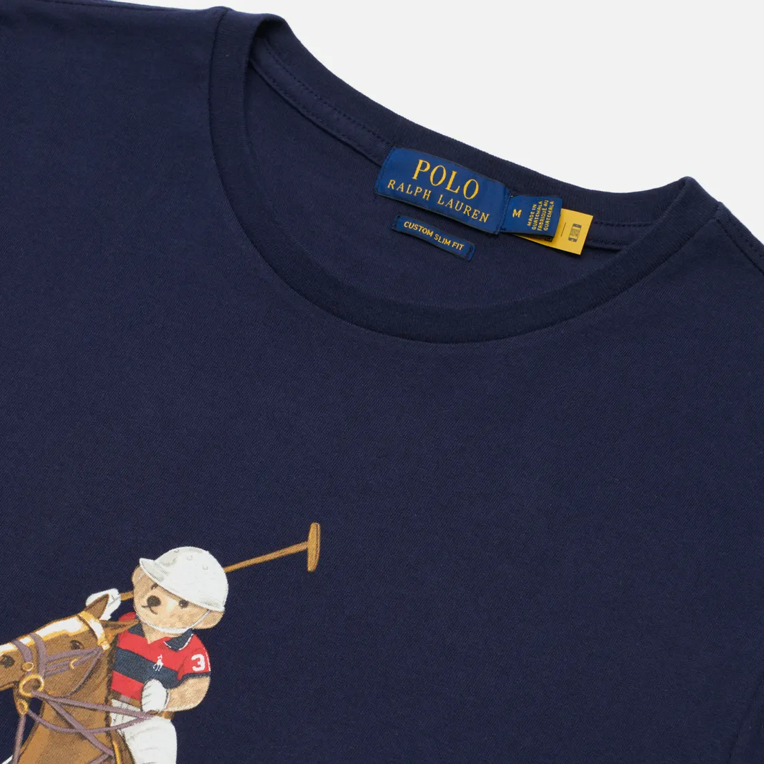 Polo Ralph Lauren Мужская футболка Custom Slim Fit Polo Bear Player