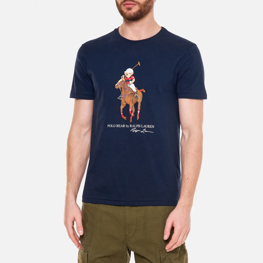 Polo Ralph Lauren Мужская футболка Custom Slim Fit Polo Bear Player