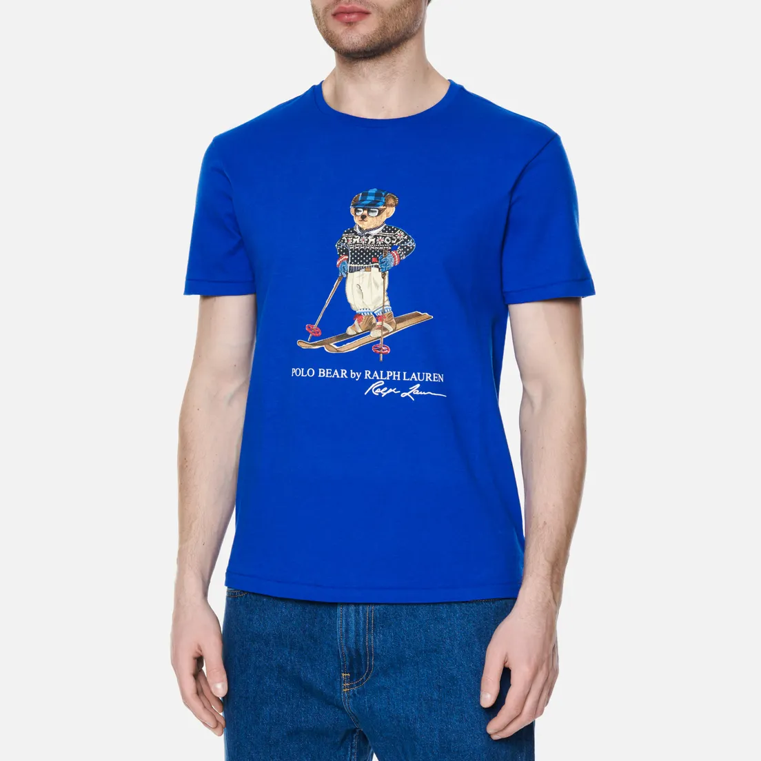 Polo Ralph Lauren Мужская футболка Custom Slim Fit Polo Bear Ski Gear