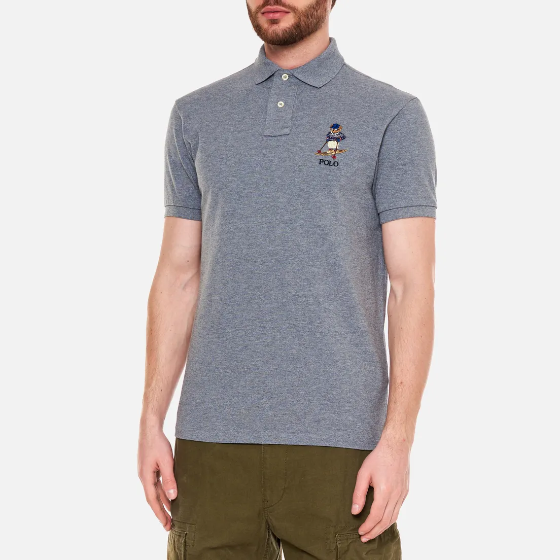 Polo Ralph Lauren Мужское поло Custom Slim Fit Polo Bear Ski