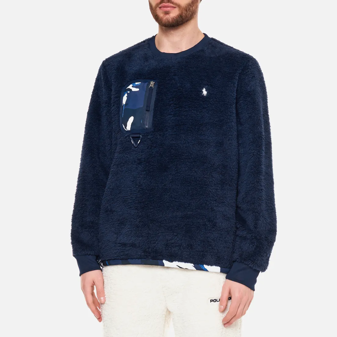 Polo Ralph Lauren Мужская толстовка Curly Hi-Pile Hybrid Crew Neck