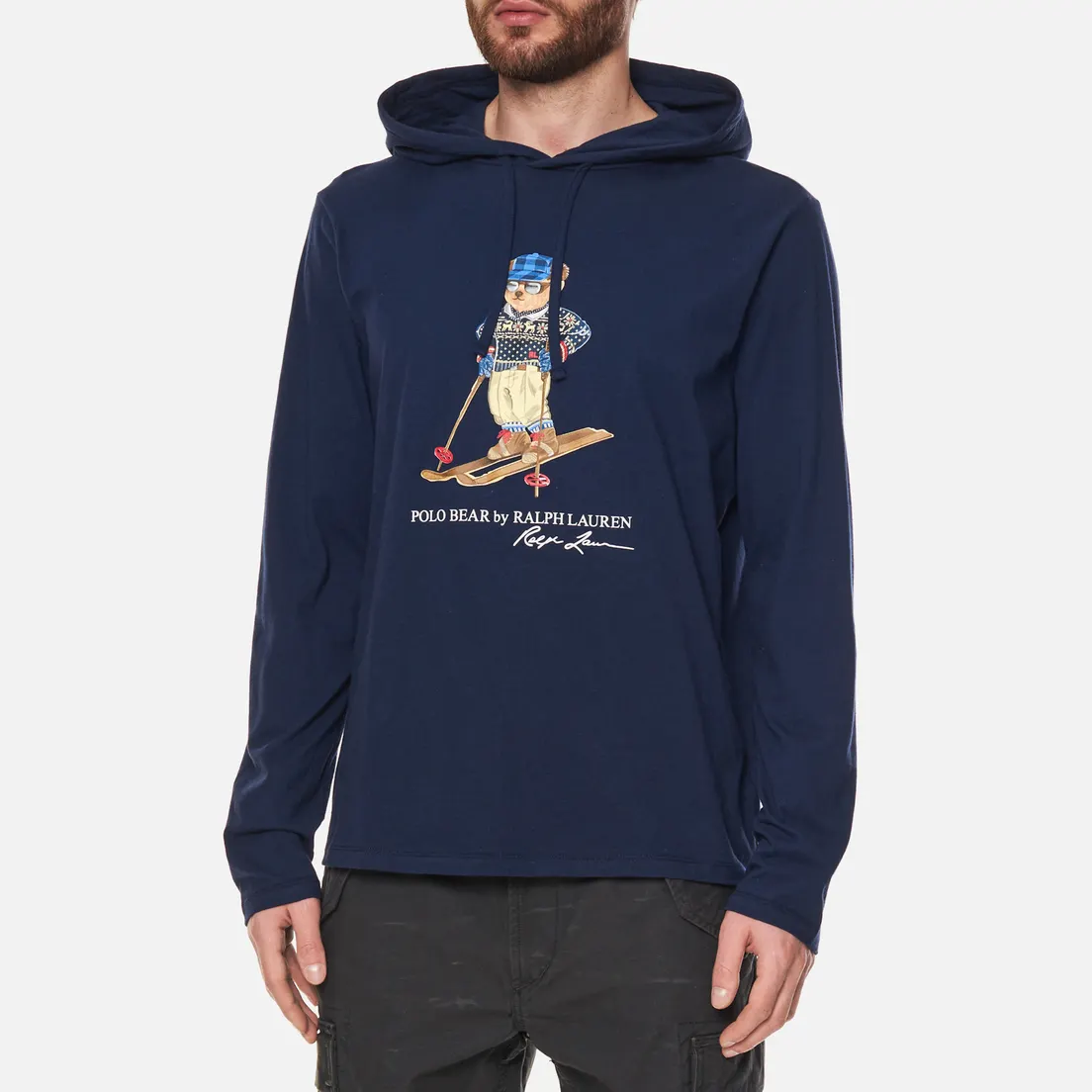 Polo Ralph Lauren Мужской лонгслив Big Polo Bear Ski Hoodie