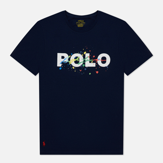 Мужская футболка Polo Ralph Lauren Classic Fit Paint Splatter Logo Newport Navy