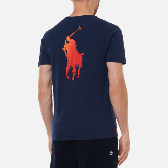 Мужская футболка Polo Ralph Lauren Classic Fit Paint Splatter Logo Newport Navy