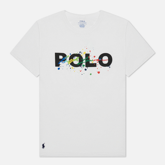 Мужская футболка Polo Ralph Lauren Classic Fit Paint Splatter Logo White