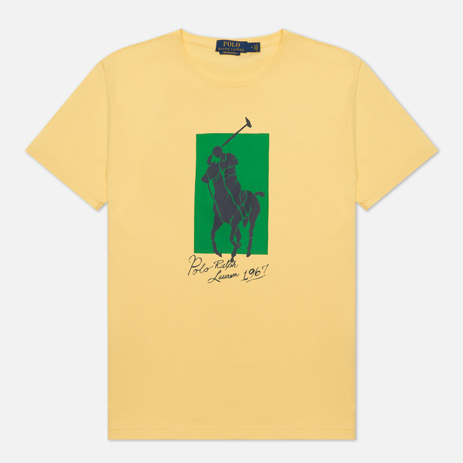 Мужская футболка Polo Ralph Lauren цвет жёлтый