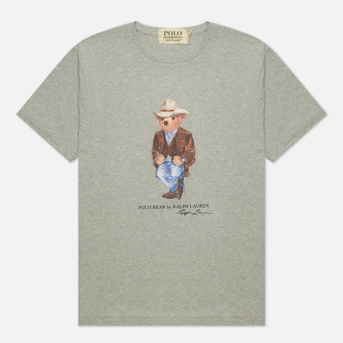 Мужская футболка Polo Ralph Lauren серого цвета