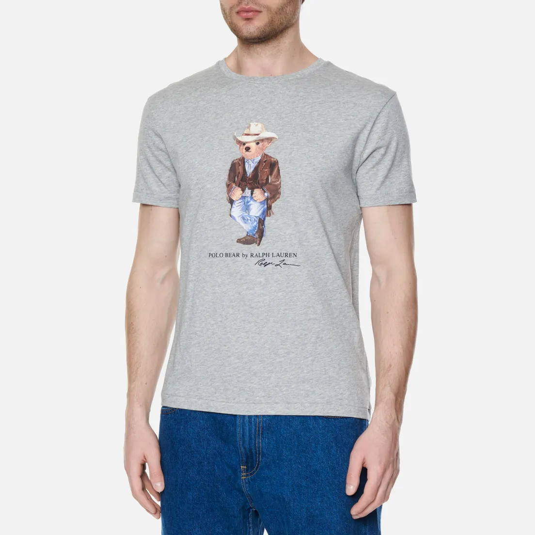 Polo Ralph Lauren Мужская футболка Custom Slim Fit Polo Bear Cowboy
