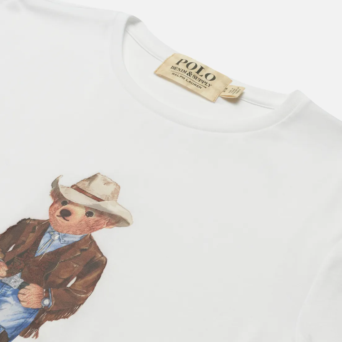 Polo Ralph Lauren Мужской лонгслив Custom Slim Fit Polo Bear Cowboy