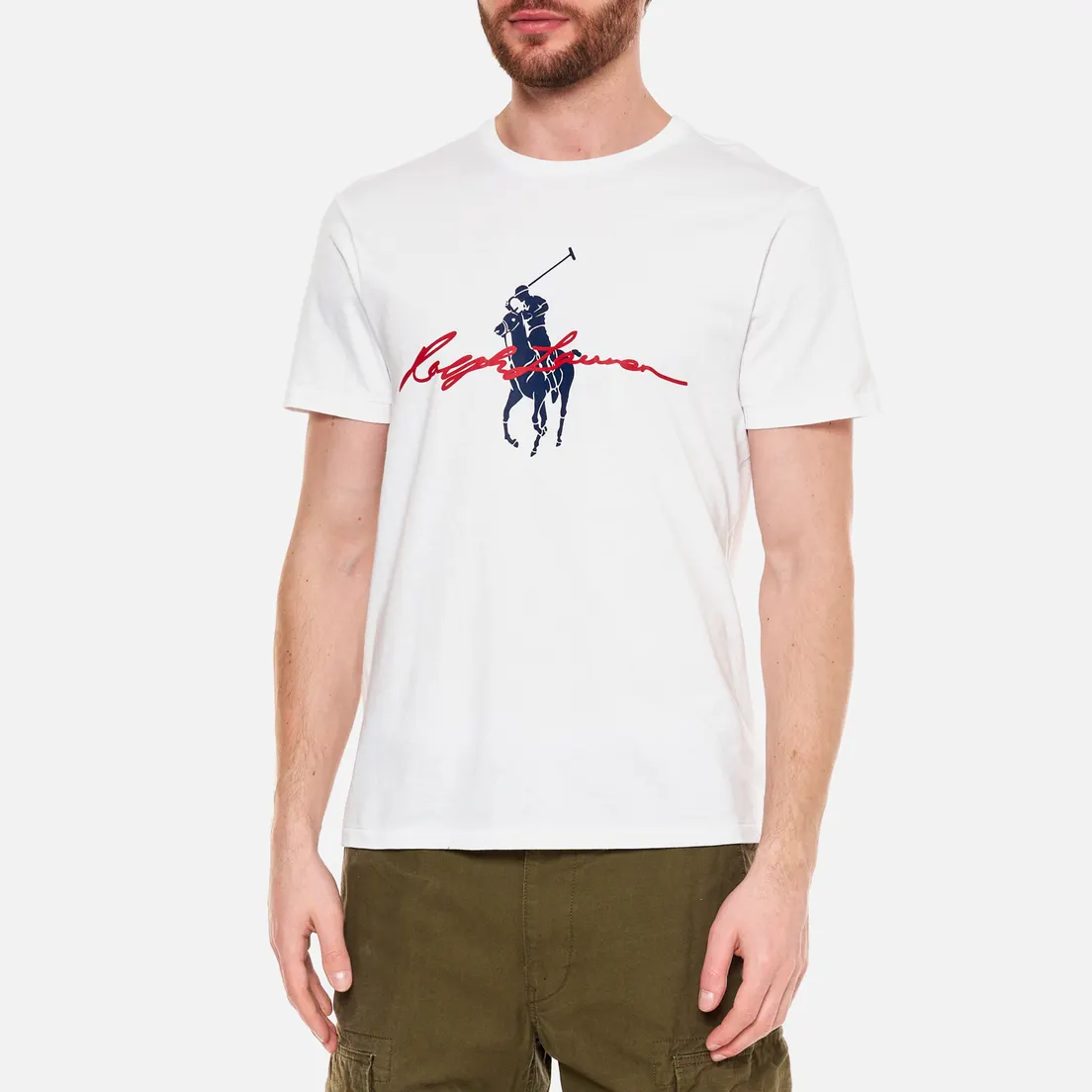 Polo Ralph Lauren Мужская футболка Custom Slim Fit Big Pony Script