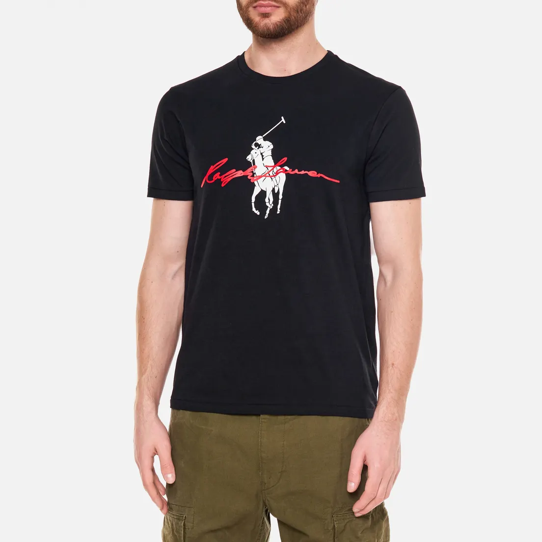 Polo Ralph Lauren Мужская футболка Custom Slim Fit Big Pony Script