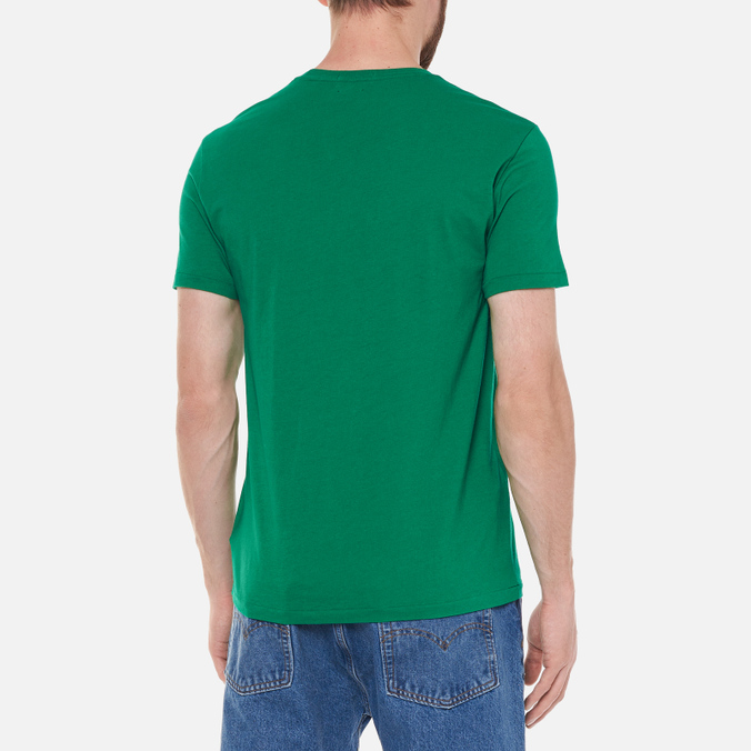 Мужская футболка Polo Ralph Lauren, цвет зелёный, размер M 710-858444-006 Custom Slim Fit Big Pony Script - фото 4