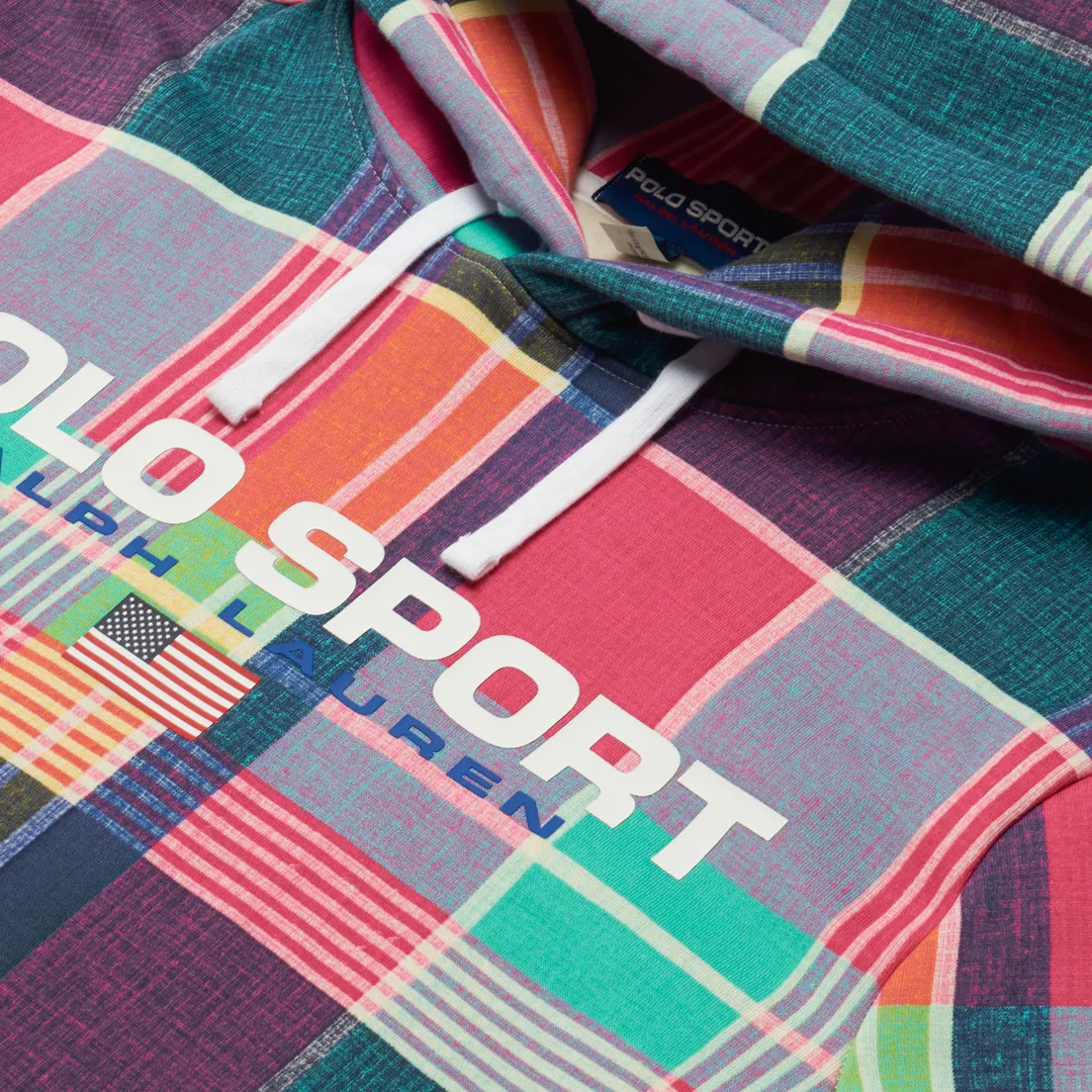 Polo Ralph Lauren Мужская толстовка Polo Sport Madras Print Hoodie