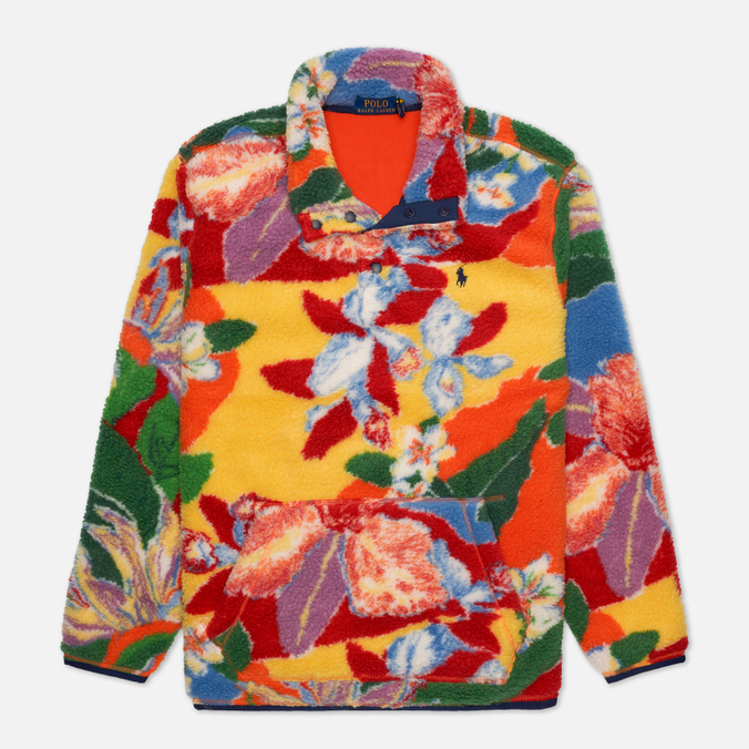 Мужская толстовка Polo Ralph Lauren, цвет комбинированный, размер L 710-858538-001 Floral-Print Pile Fleece Pullover - фото 1