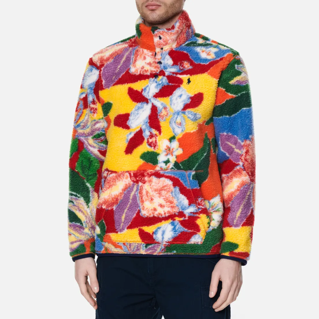 Polo Ralph Lauren Мужская толстовка Floral-Print Pile Fleece Pullover
