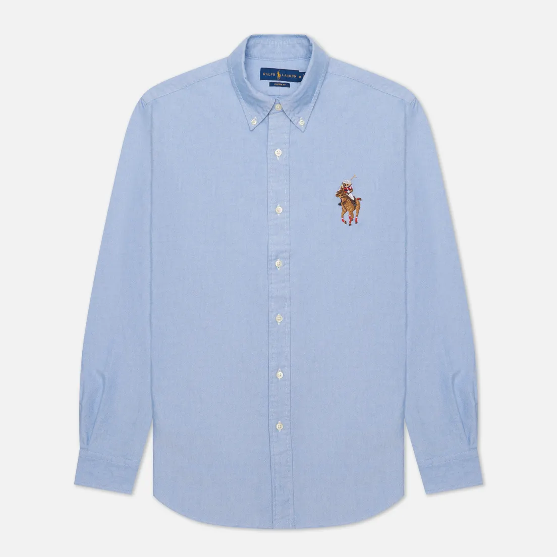 Polo Ralph Lauren Мужская рубашка Custom Fit Polo Bear Oxford