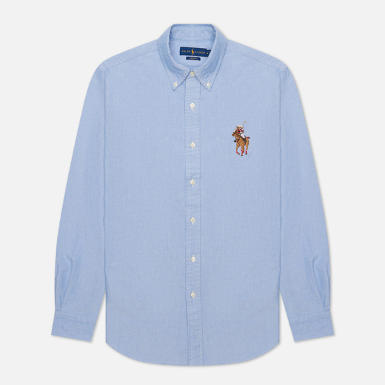 Мужская рубашка Polo Ralph Lauren Custom Fit Polo Bear Oxford BSR Blue/Riding Bear