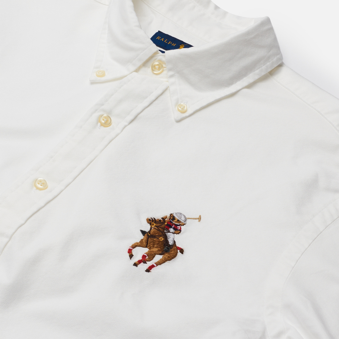 Polo Ralph Lauren Мужская рубашка Custom Fit Polo Bear Oxford