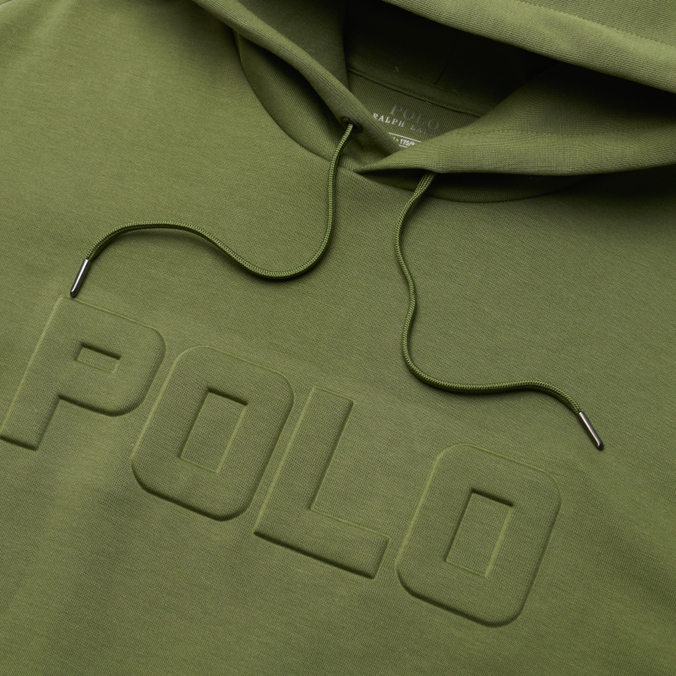 Мужская толстовка Polo Ralph Lauren, цвет оливковый, размер S 710-859286-003 Embossed Polo Logo Hoodie - фото 2