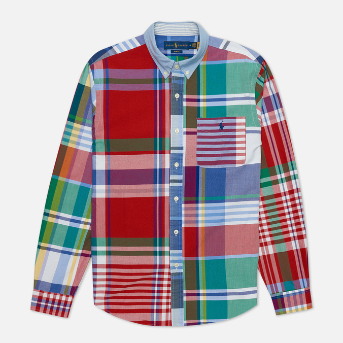 Мужская рубашка Polo Ralph Lauren, цвет комбинированный, размер M 710-859894-001 Classic Fit Oxford Fun - фото 1