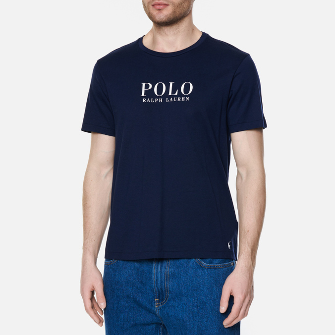 Мужская футболка Polo Ralph Lauren, цвет синий, размер XL 710-860829-006 Custom Slim Fit Logo Jersey - фото 3