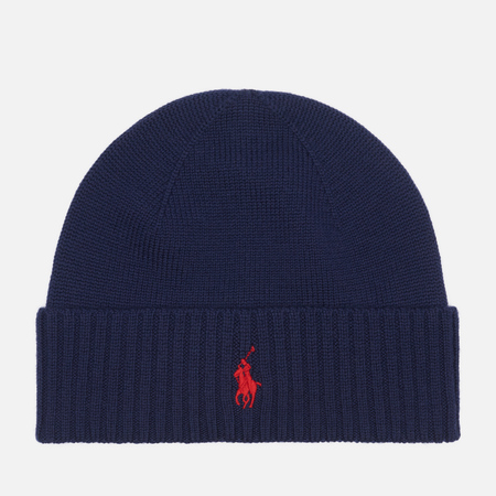  Шапка Polo Ralph Lauren Embroidered Logo Rib, цвет синий