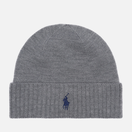   Brandshop Шапка Polo Ralph Lauren Embroidered Logo Rib, цвет серый