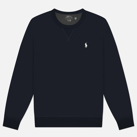 Мужская толстовка Polo Ralph Lauren Double-Knit Crew Neck, цвет синий, размер XXXL