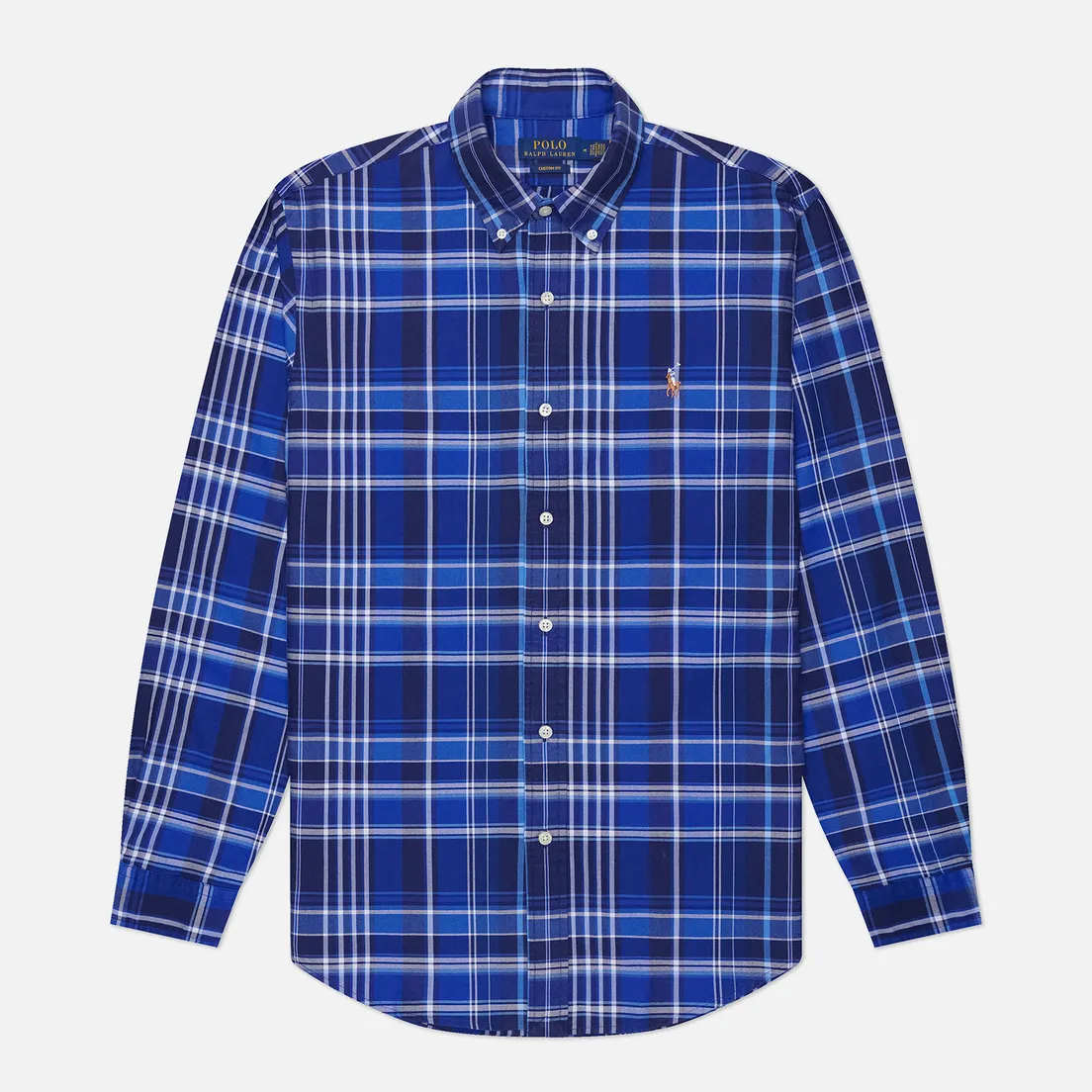 Polo Ralph Lauren Мужская рубашка Plaid Oxford Custom Fit