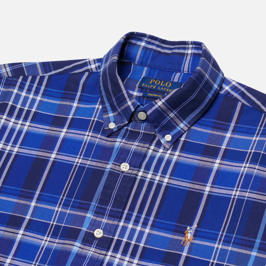Polo Ralph Lauren Мужская рубашка Plaid Oxford Custom Fit