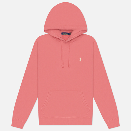 Мужская толстовка Polo Ralph Lauren Loopback Fleece Hoodie, цвет розовый, размер S