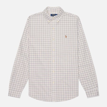 Мужская рубашка Polo Ralph Lauren Classic Oxford Custom Fit, цвет белый, размер XL