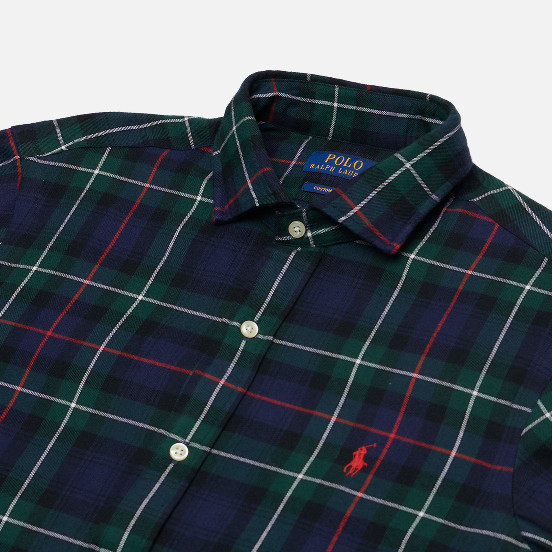 Polo Ralph Lauren Мужская рубашка Plaid Twill Custom Fit