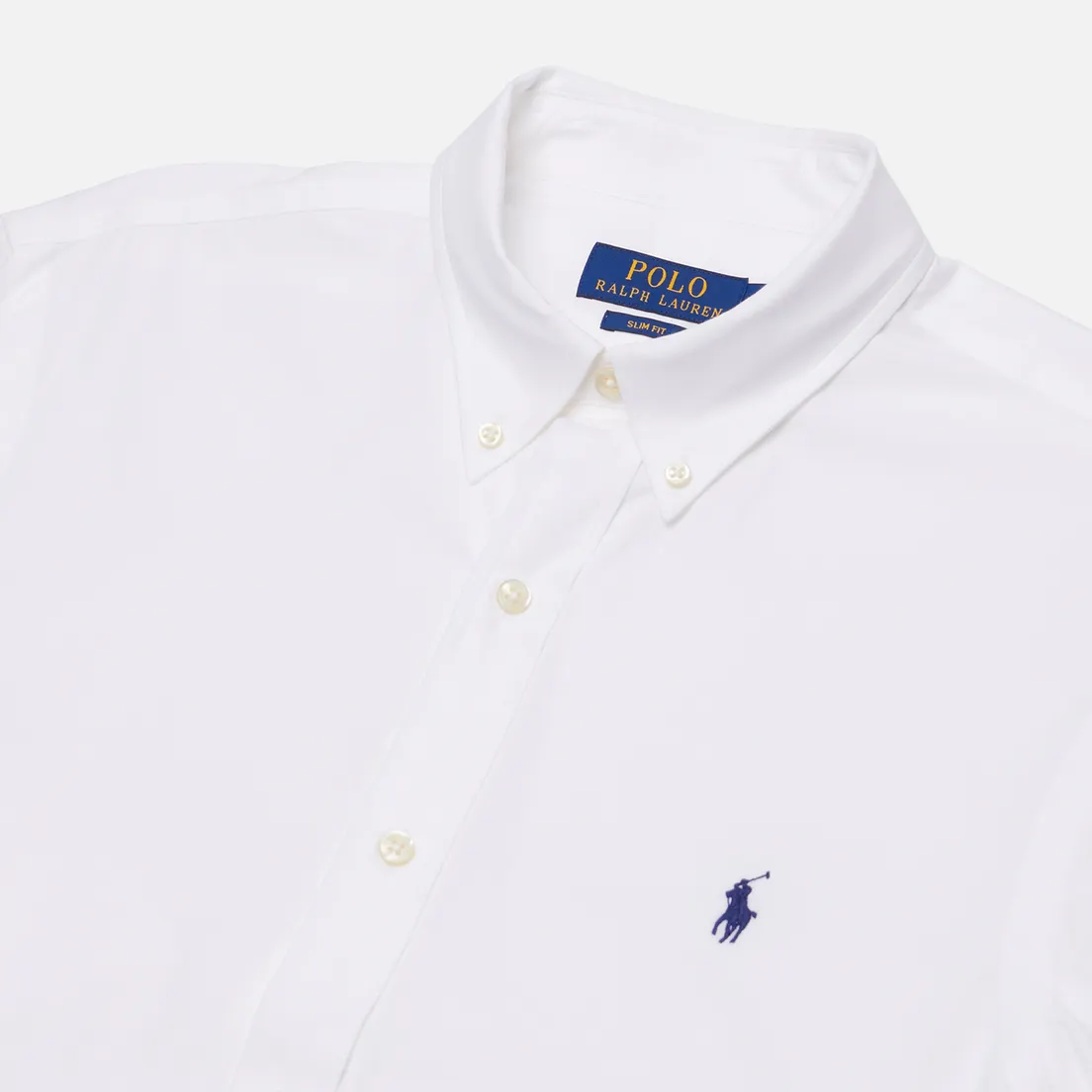 Polo Ralph Lauren Мужская рубашка Embroidered Logo Poplin Slim Fit