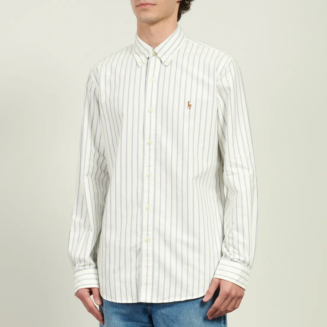 Polo Ralph Lauren Мужская рубашка Classic Oxford Striped Custom Fit