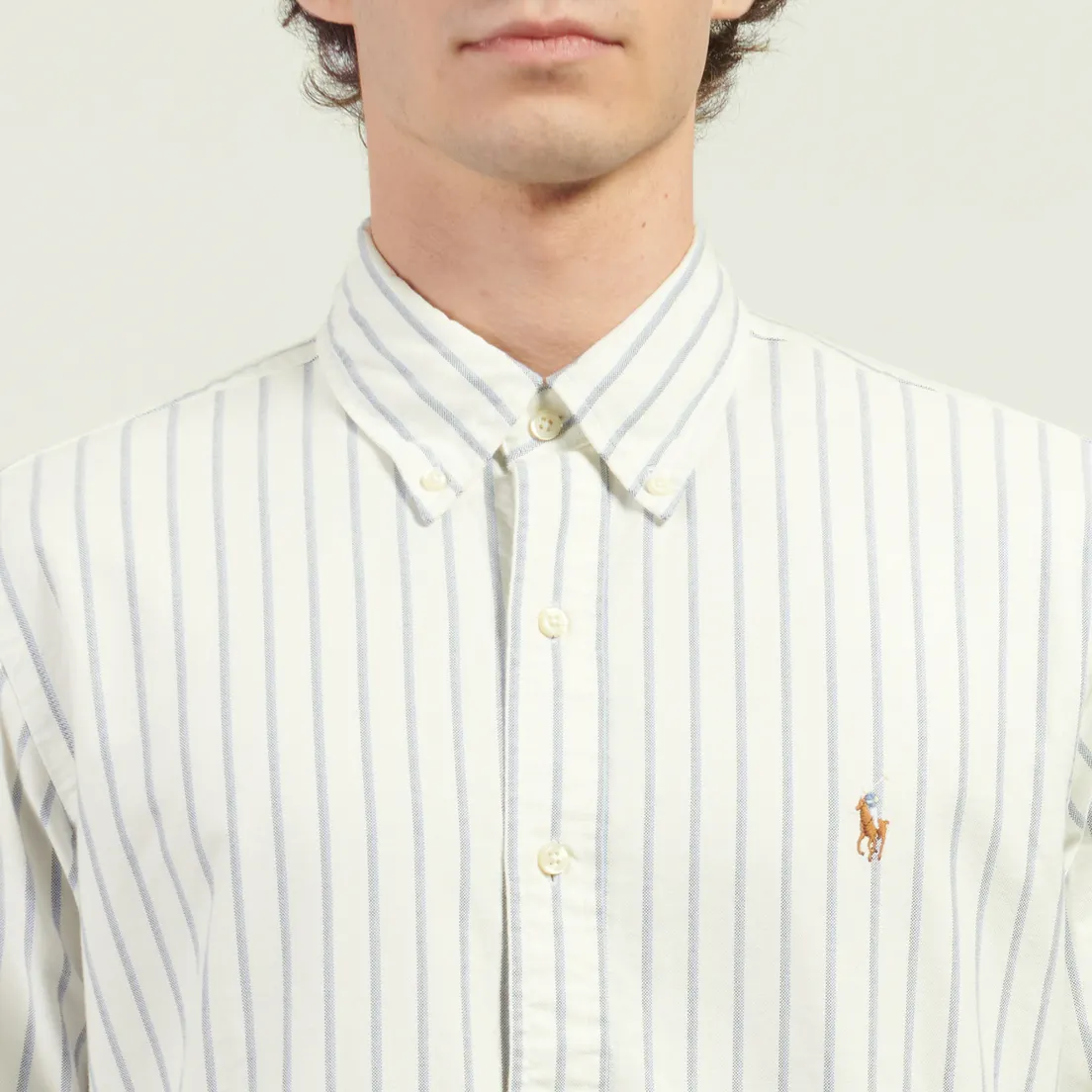 Polo Ralph Lauren Мужская рубашка Classic Oxford Striped Custom Fit