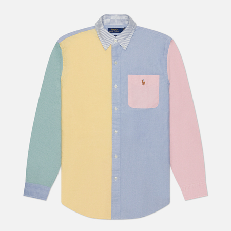 Мужская рубашка Polo Ralph Lauren Fun Oxford Custom Fit, цвет голубой, размер XL