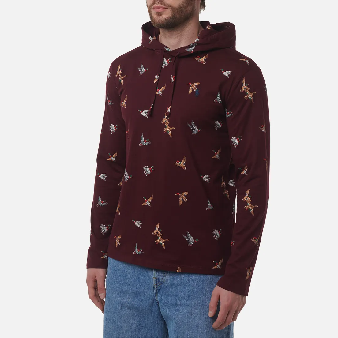 Polo Ralph Lauren Мужской лонгслив All Over Mallard Hoodie