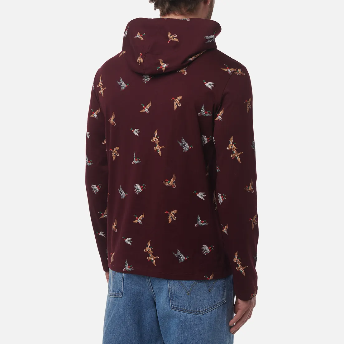 Polo Ralph Lauren Мужской лонгслив All Over Mallard Hoodie