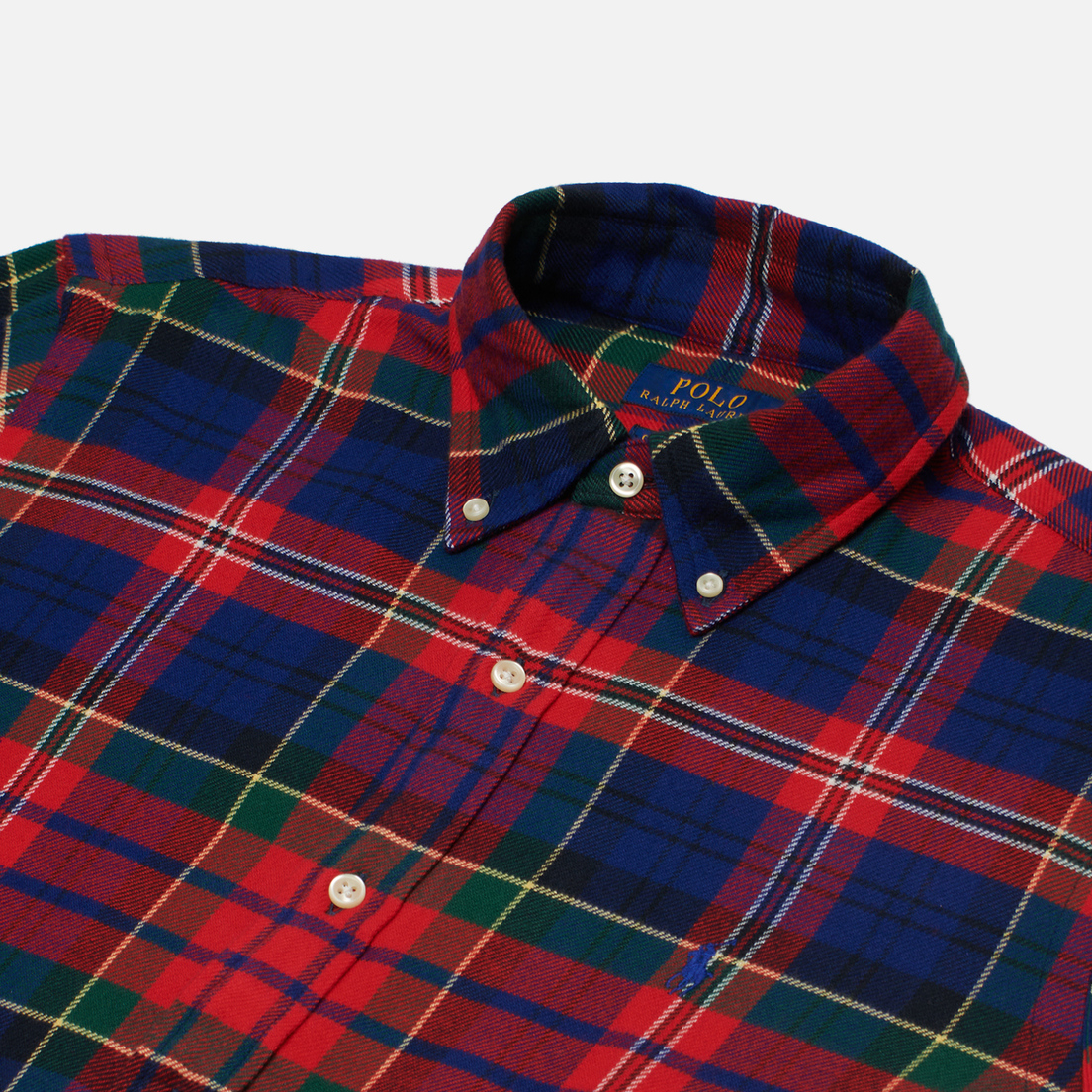 Polo Ralph Lauren Мужская рубашка Plaid Brushed Flannel Classic Fit