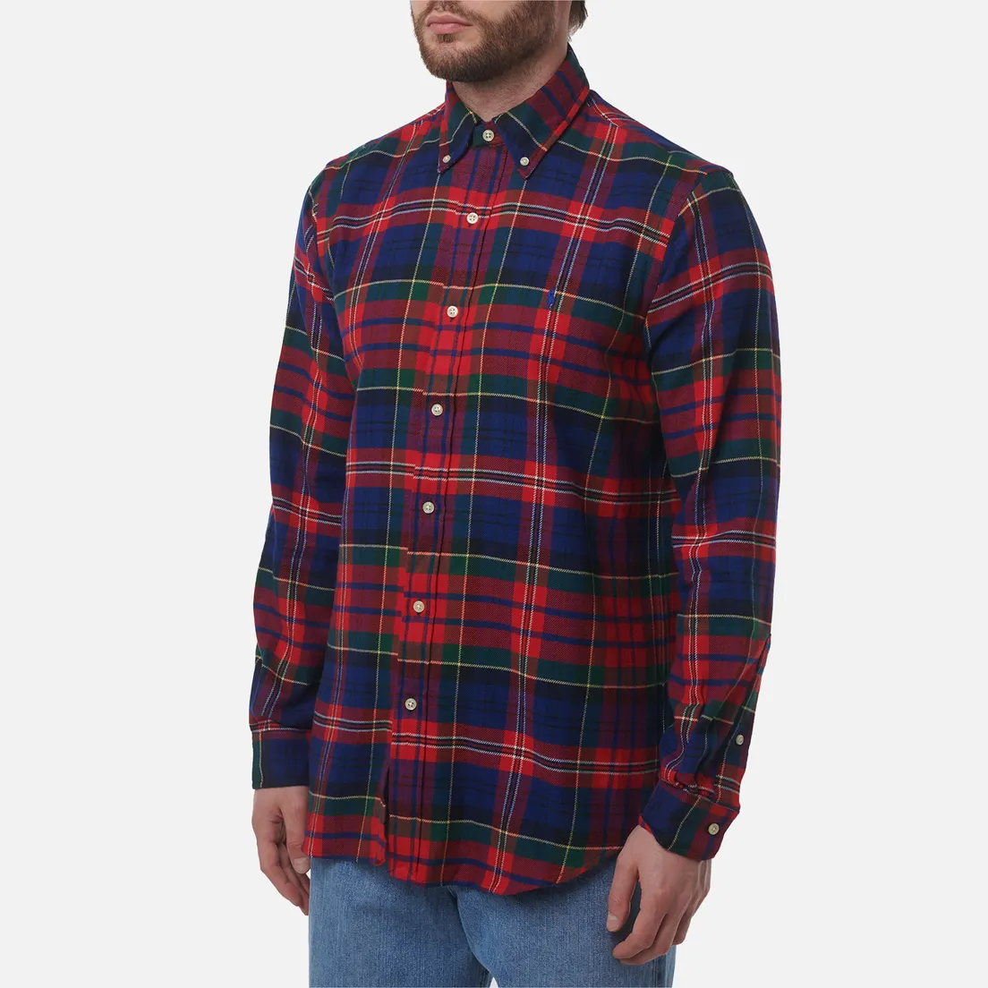 Polo Ralph Lauren Мужская рубашка Plaid Brushed Flannel Classic Fit