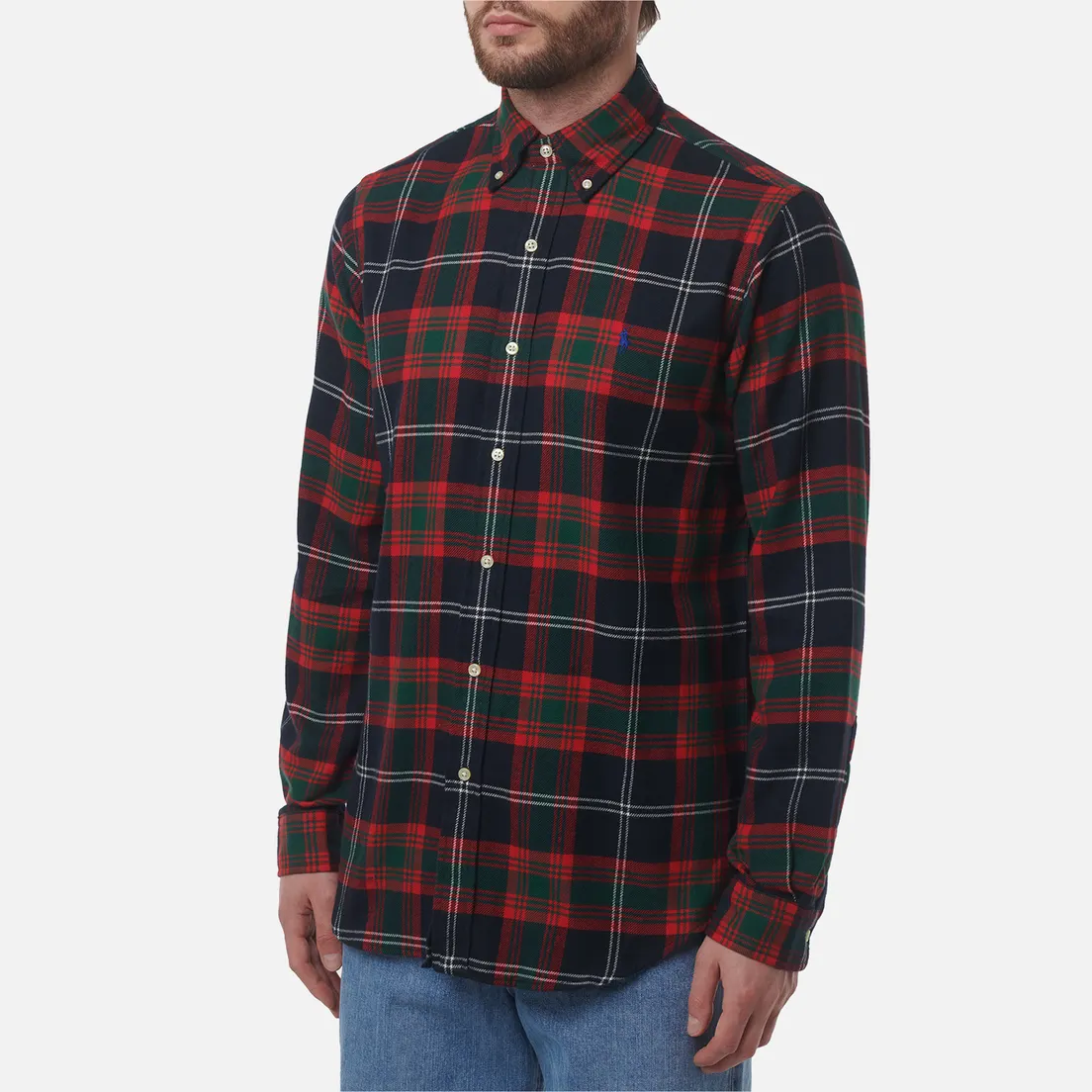 Polo Ralph Lauren Мужская рубашка Plaid Brushed Flannel Classic Fit